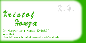 kristof homza business card